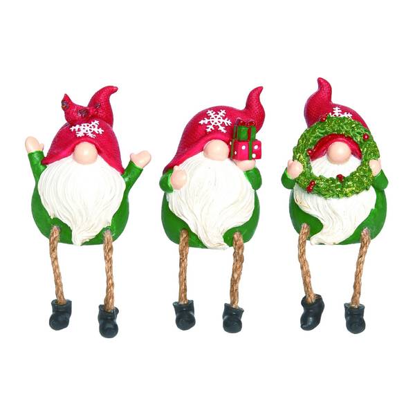 Transpac Imports Inc. Joyful Christmas Gnome Figurine Assortment ...