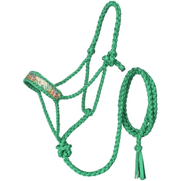 Tough 1 Mule Tape Halter with Lead - Cactus Print