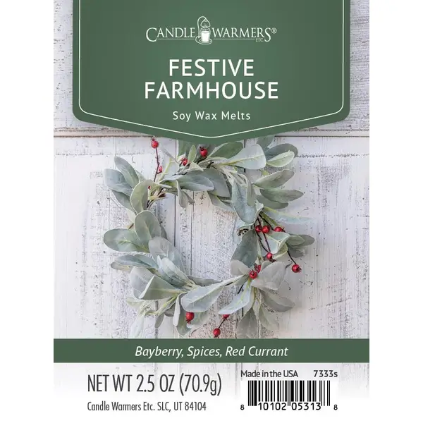 Candle Warmers 2.5 oz Festive Farmhouse Wax Melts - 7333s