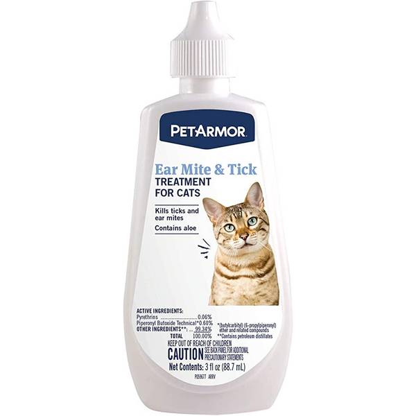 PetArmor 3 fl oz Ear Mite and Tick Treatment for Cats 05302B