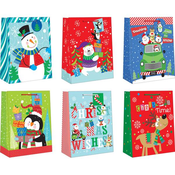 Expressive Design Large Cute Christmas Gift Bag Assortment - Cgbt3a 