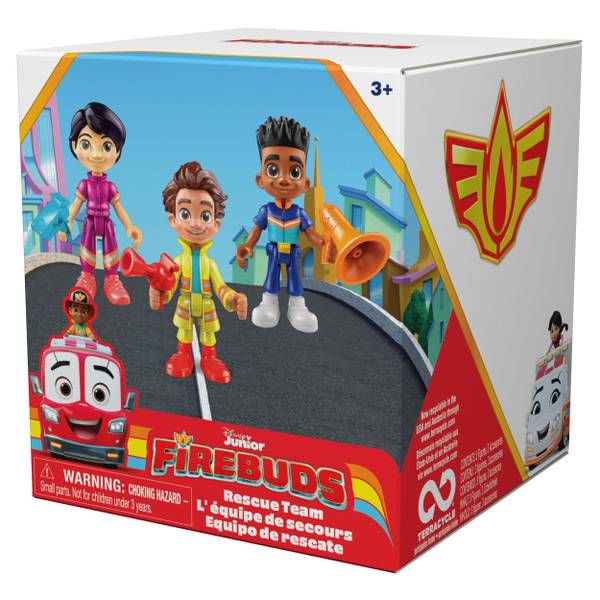 Disney Junior Firebuds Action Figures Gift Pack with 3 Collectible Kids Toys Bo, Jayden and Violet and Accessories, for Ages 3 and Up