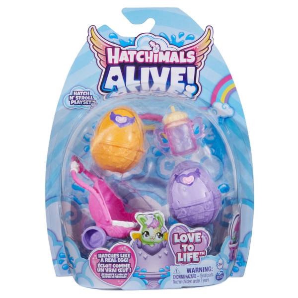 Hatchimals Hatch N' Stroll Playset with Stroller Toy and 2 Mini Figures in  Self-Hatching Eggs - 6067741
