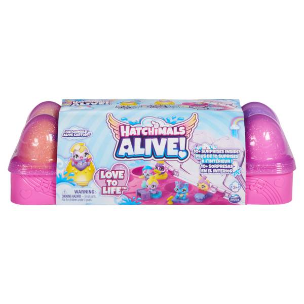 Hatchimals Alive, Egg Carton Toy with 5 Mini Figures in Self-Hatching Eggs