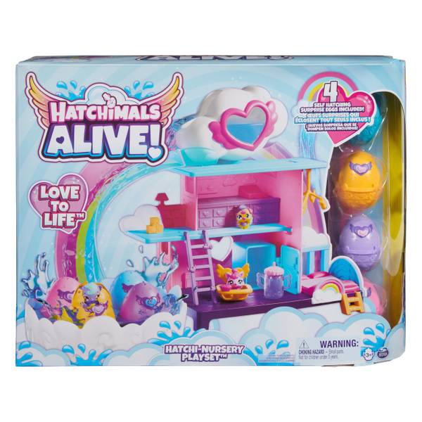 Hatchimals Hatchi-Nursery Playset Toy with 4 Mini Figures in Self-Hatching  Eggs - 6067631