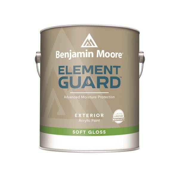 Benjamin Moore 1 Quart Soft Gloss White Element Guard Exterior Paint 