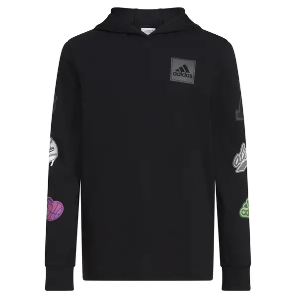 Adidas Boy's Long Sleeve Hooded Tee - AA7815-AK01-JC2-S | Blain's