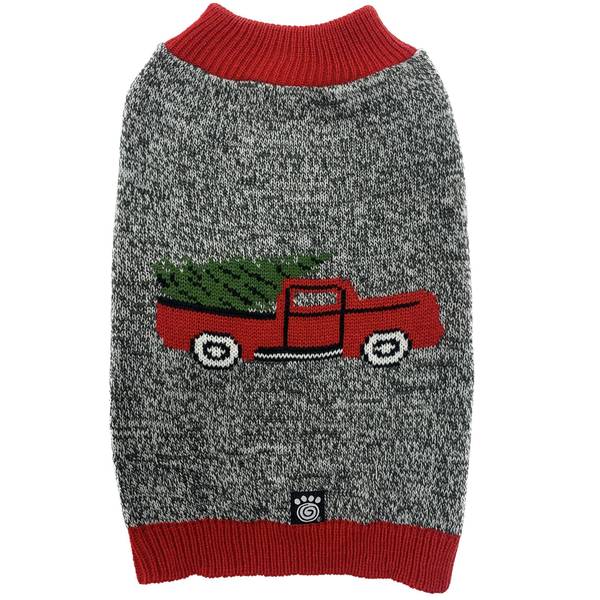 Pet Rageous Designs Jacks Truck Tree Dog Sweater