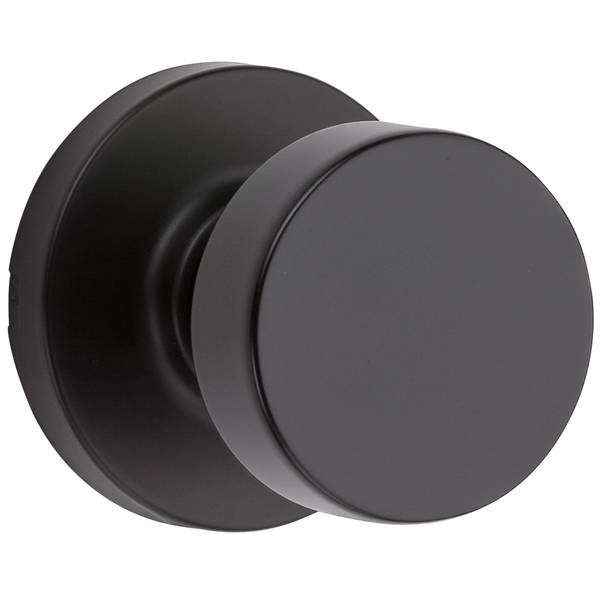 Kwikset Matte Black Pismo Passage Knob with Round Rose 97200887 Blain's Farm & Fleet