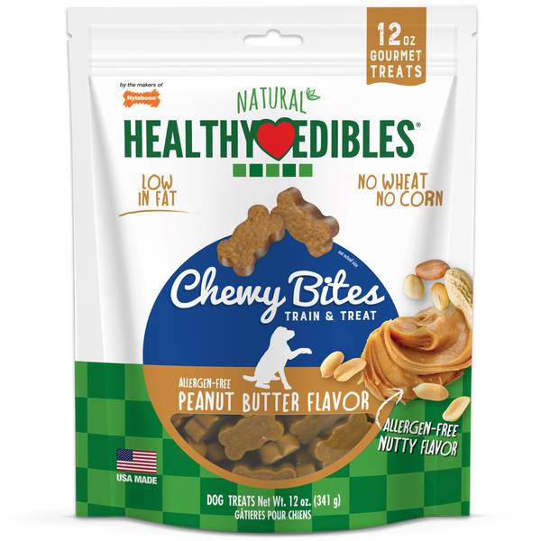 Healthy Edibles 12 oz Chewy Bites Peanut Butter Dog Training Treats
