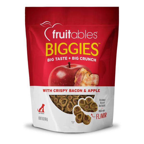 Photo of Biggies with Real Crispy Bacon and Apple Dog Treats, 16 oz, Big Taste + Big Crunch