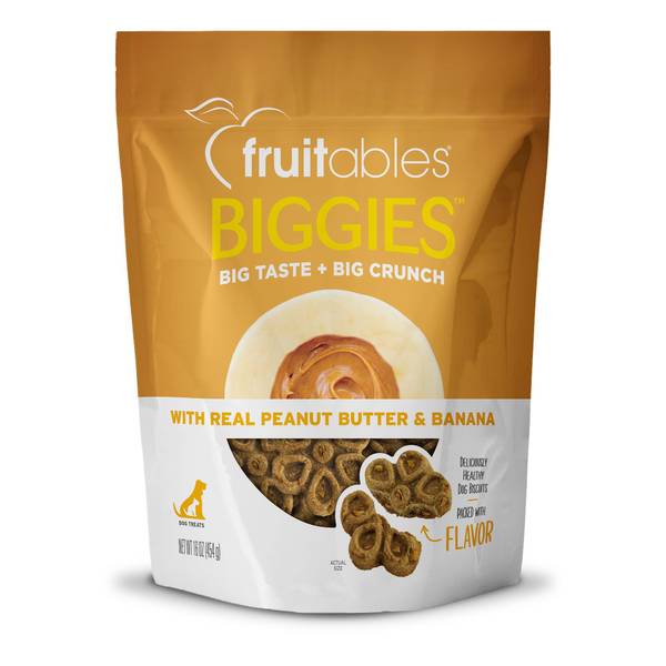 Photo of Biggies with Real Peanut Butter and Banana Dog Treats, 16 oz, Big Taste + Big Crunch