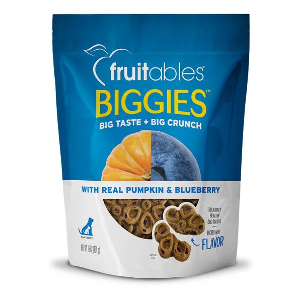 Fruitables 16 oz Biggies with Real Pumpkin & Blueberry Dog Treats
