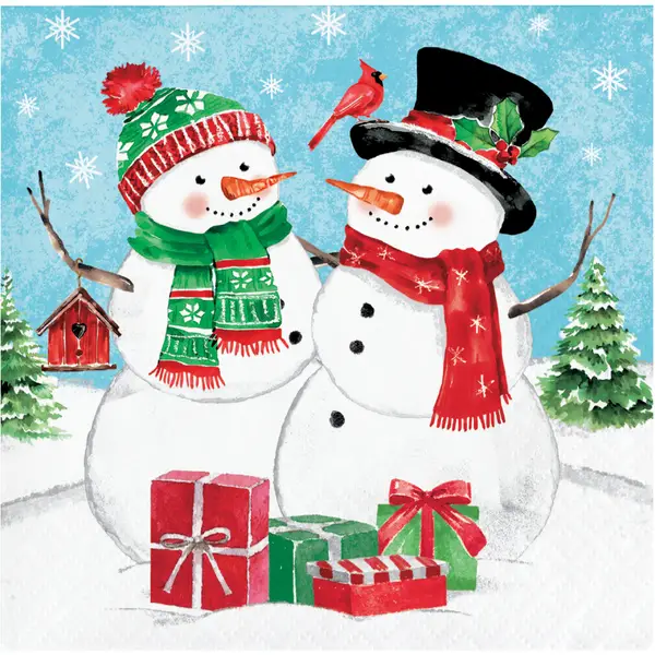 American Greetings Christmas Party Santa and Snowman 16-Ounce