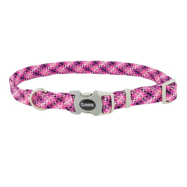 Pink reflective outlet dog collar