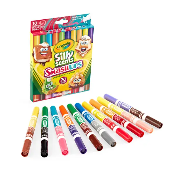 Crayola 10-Count Dual-Ended Silly Scents Smash Ups Washable Markers -  58-8342