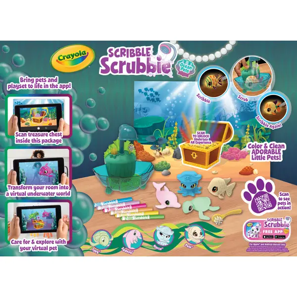 Scribble Scrubbie Ocean Pets Lagoon Playset by Crayola - Play on Words