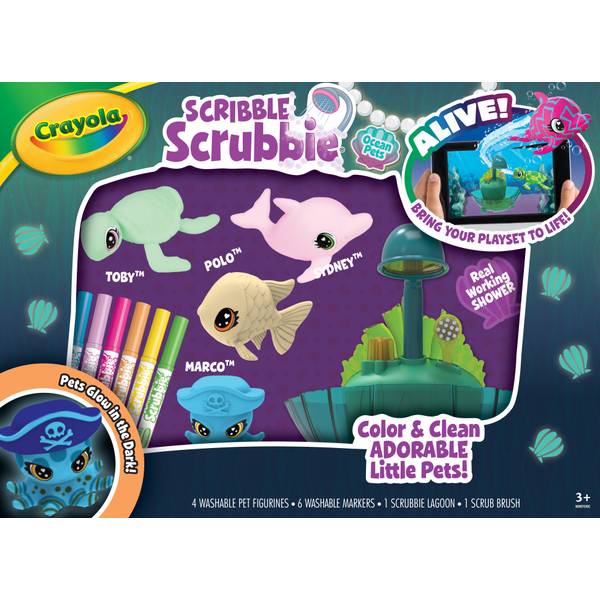 Crayola Glow Lagoon Scribble Scrubbie Ocean Pets - 74-7507