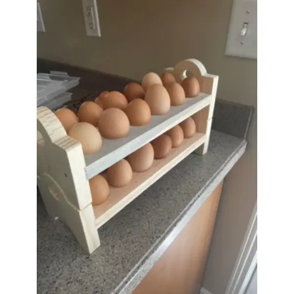 Stackable Wood Egg Holder Set of 2