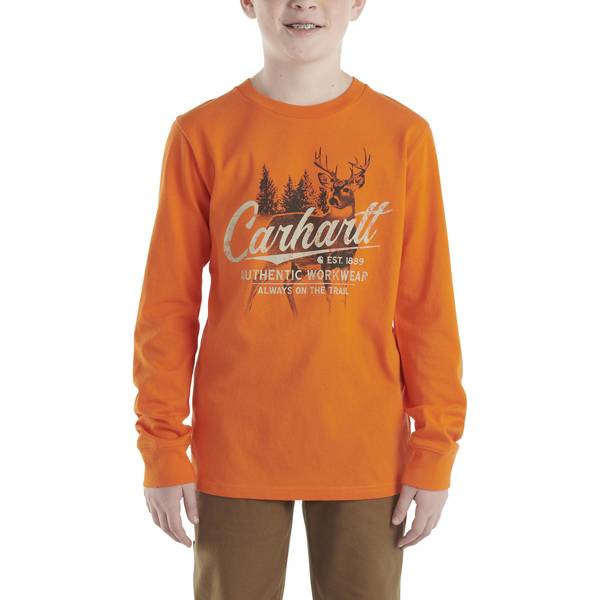 Carhartt Boy's Long Sleeve Tractor T-Shirt - CA6459-R140-CA1