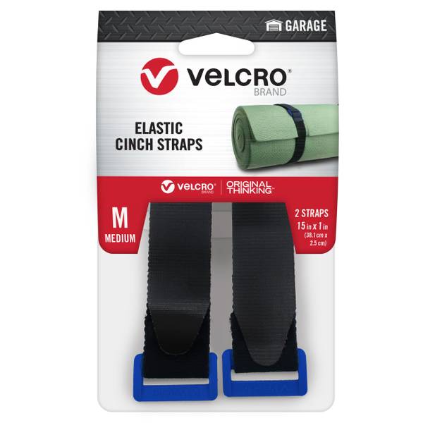 Adjustable And Reusable Velcro Brand Strong All-Purpose Straps Black 18 x  1 in