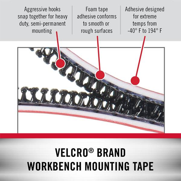 VELCRO Brand Industrial Strength 4ft x 2in White Hook and Loop Fastener  Roll - Water Resistant Adhesive, Heavy Duty, Versatile in the Specialty  Fasteners & Fastener Kits department at