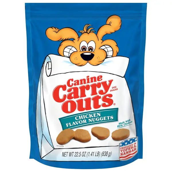 Canine Carry Outs Chicken Flavor Nuggets Dog Snacks, 22.5 oz, Soft