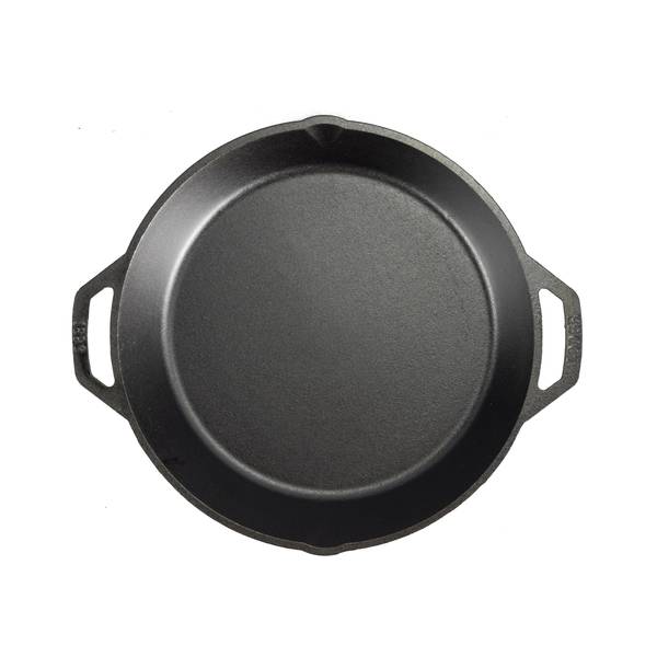 Lodge 17 Inch Cast Iron Dual Handle Skillet Black Oven Safe Dual