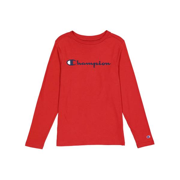 Champion Boy's Logo Sleeve Tee - BB1005-Red-7/8 | Farm & Fleet