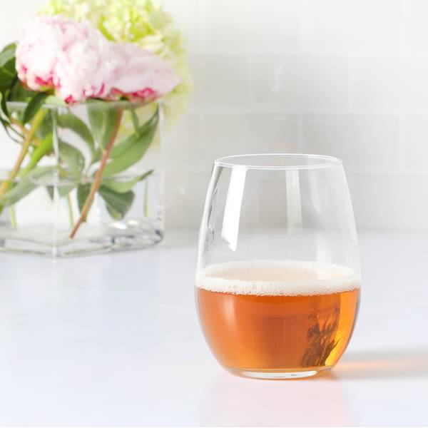 Martha Stewart 4-Piece Stemless Wine Glass Set, 19 Oz, Clear