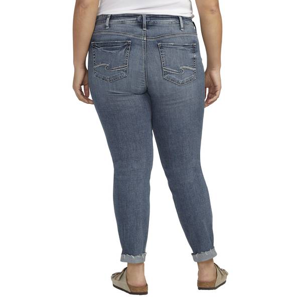 Silver Jeans Women's Boyfriend Mid Rise Slim Leg Jeans