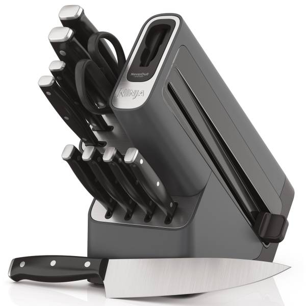 KitchenAid Classic 12-Piece Block Set with Built-in Knife Sharpener,  Natural & Reviews