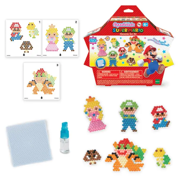 Aquabeads Super Mario Character Set Additional Beads NEW from