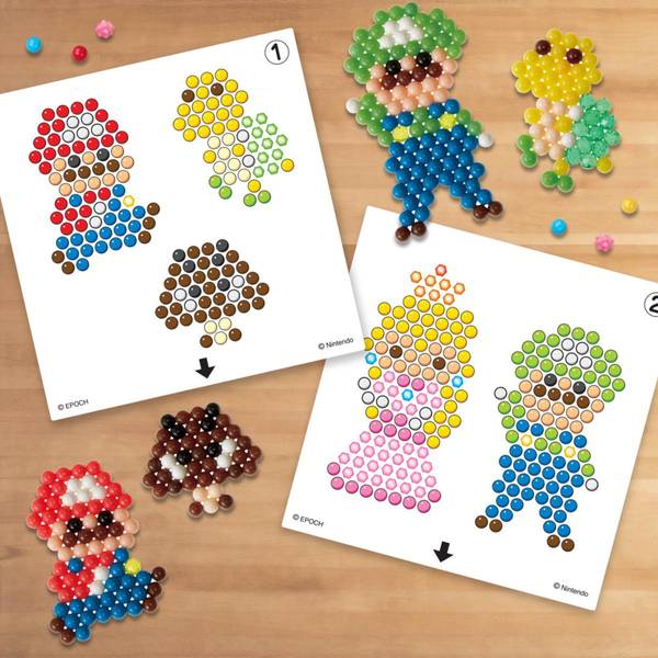 Aquabeads Super Mario Character Set, Complete Arts & Crafts Kit for  Children - over 700 Beads to create Mario, Luigi, Princess Peach and more