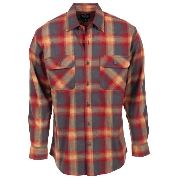 Fox Heavyday Flannel Shirt Long Sleeve - Blue/Tan Men's Medium