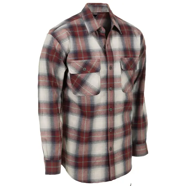 Buffalo Outdoors® Workwear Men's Orange Lined Flannel Shirt Jacket- Grey