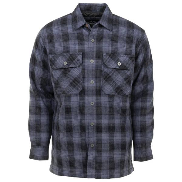 Work n' Sport Men's Quilt Lined Snap Flannel, Tracy Blue, LT - 45745 ...