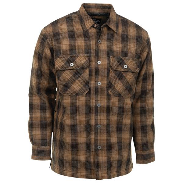 Work n' Sport Men's Quilt Lined Snap Flannel, Tracy Earth, L - 45745 ...