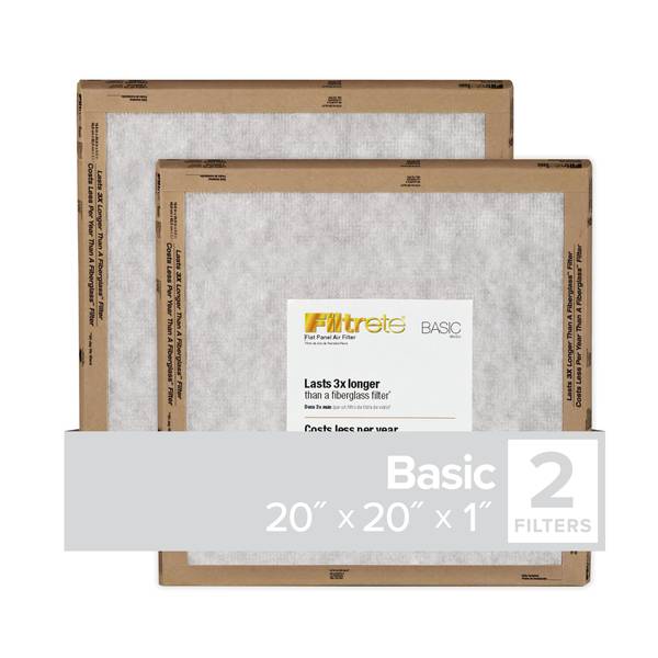 Photo of 2-Pack 20" x 20" x 1" Flat Panel Air Filter