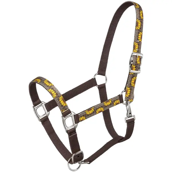 Tough-1 Nylon Halter with Sunflower Overlay - 50-6021-465-0