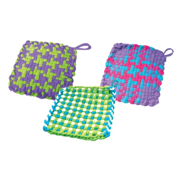 Mayamam Weavers Potholder Gift Set | Cobalt Blue Stripes One Size