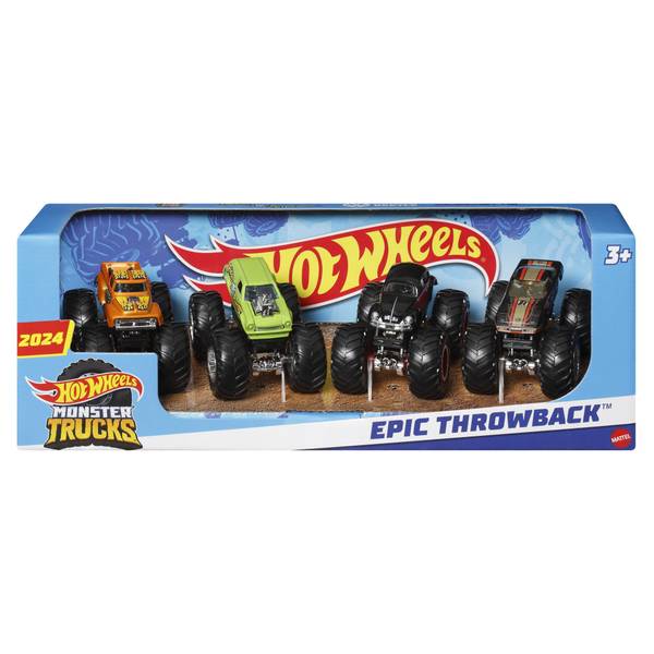 Monster Truck 4-Pack 1:64 Scale Trucks Assortment - HLT73