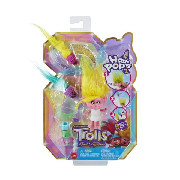 Trolls 3 Band Together Hair Pops Branch Feature Doll