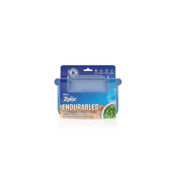 Ziploc Endurables Large Pouch, 8 Cups, Reusable Silicone Bags and Food  Storage Meal Prep Containers for Freezer, Oven, and Microwave, Dishwasher  Safe