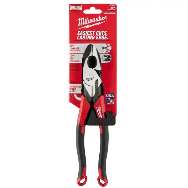 Milwaukee 48-22-6100 - 9 High-Leverage Lineman's Pliers with Crimper