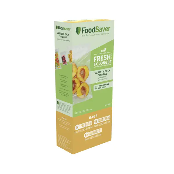 FoodSaver FreshSaver 12 1-GALLON-SIZED VACUUM ZIPPER BAGS VACUUM SEALING  SYSTEM