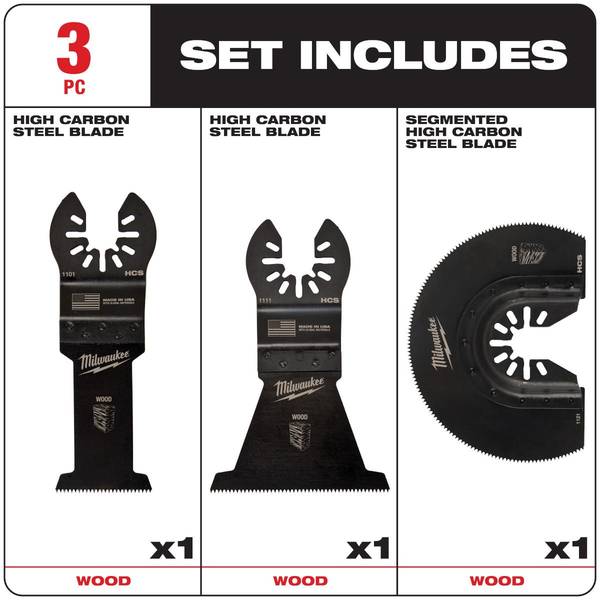 15-Piece Oscillating Tool Blade Set | Multi-Tool Saw Blades For Wood & Metal Cutting