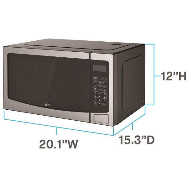 BLACK+DECKER 1.1 cu ft 1000W Microwave Oven - Stainless Steel Black 1 ct