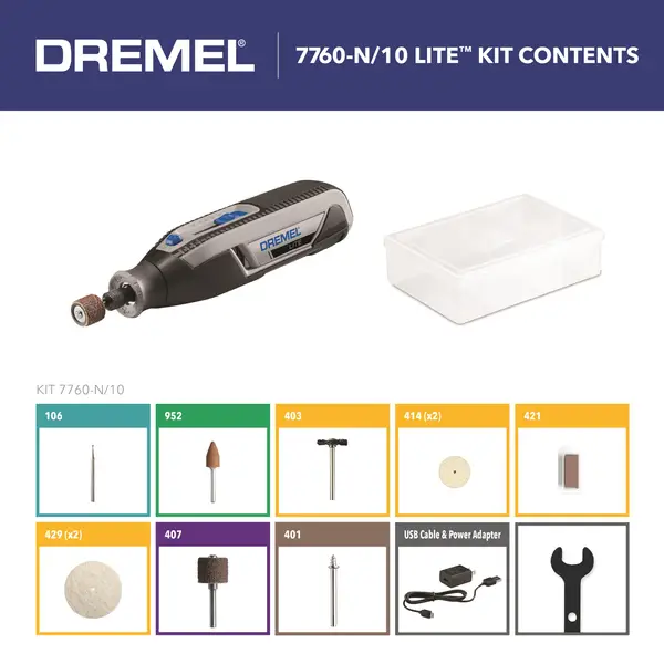 Dremel 3.6V Lite Cordless Rotary Tool Kit - 7760-N/10