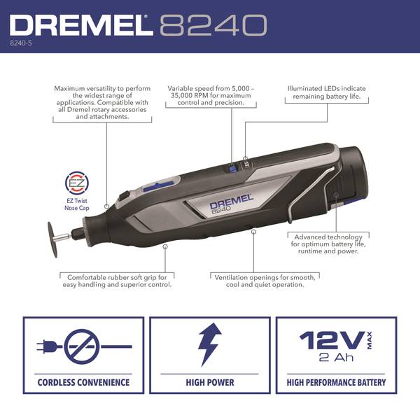 Dremel Lite 7760 USB Cordless Electric Grinder 3.6 V Mini Grinder